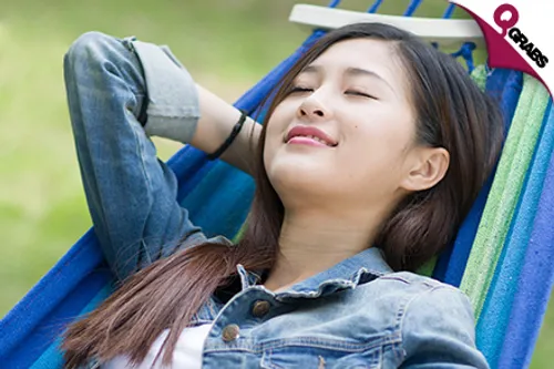 From QR99 Relax Anywhere with a Stripped Hammock - Choose from Red or Blue! (Up to QR358 Value)